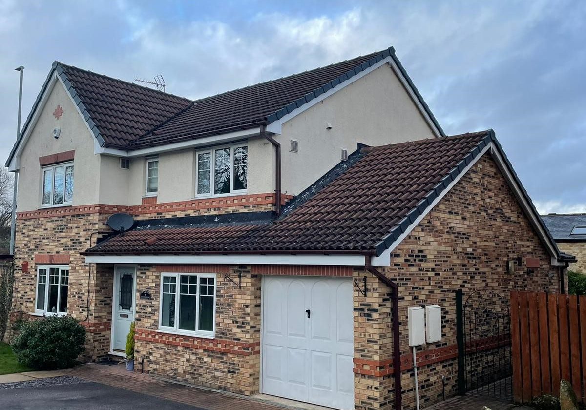 new fascia, soffits, gutters, pipes and dry verges fitted in Woodlesford, Leeds by AC Roofing Square new facsia, soffits, gutters, pipes and dry verges fitted in Woodlesford, Leeds by AC Roofing Square